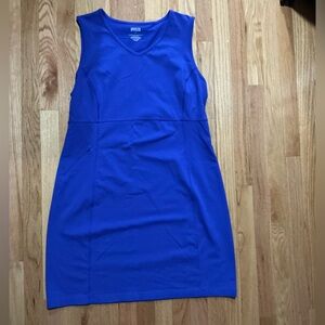 Duluth Trading Noga Cobalt Blue Sleeveless Dress